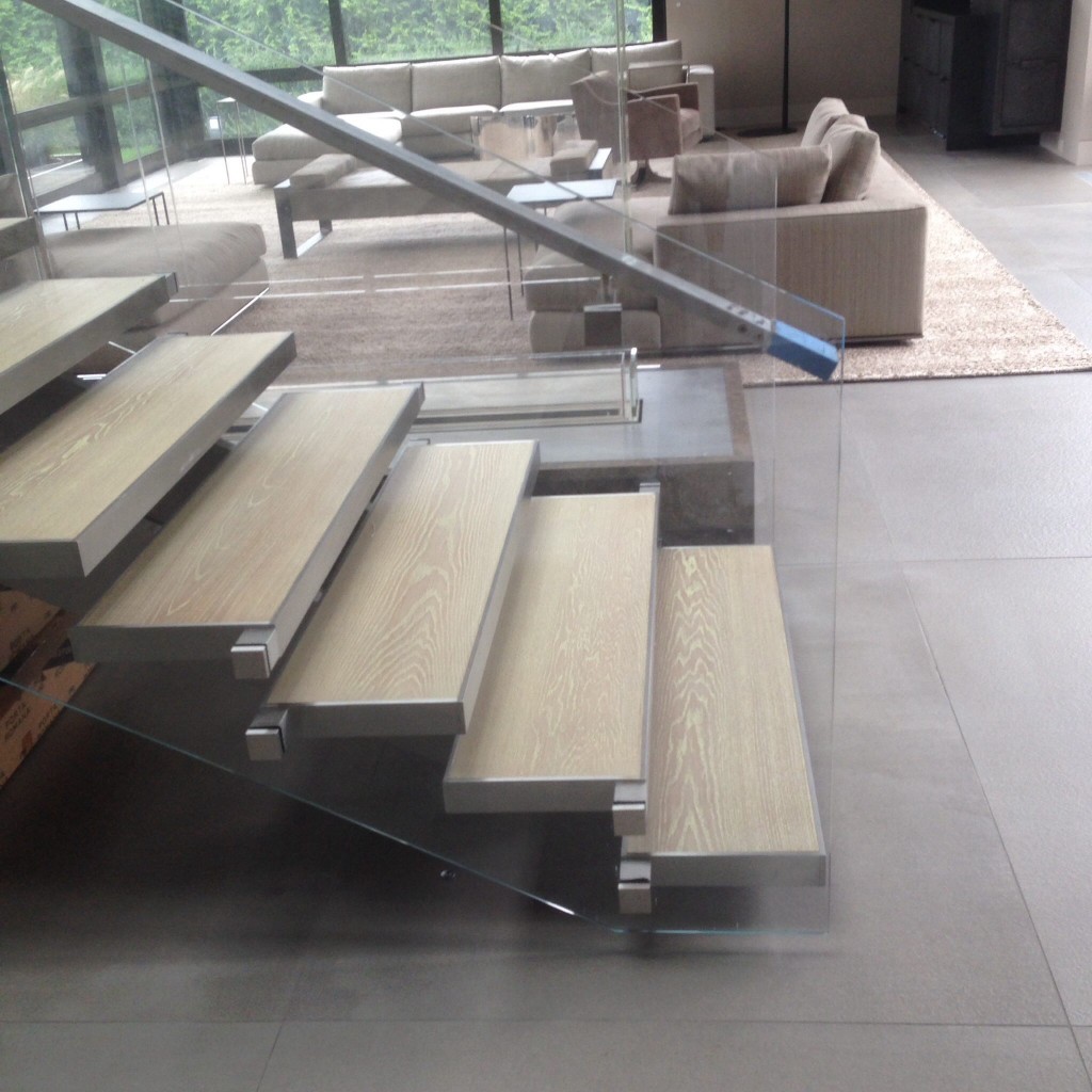 Custom Finished White Oak Stairs Custom Finished White Oak Stairs