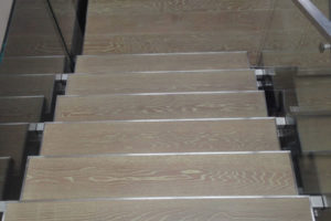 Custom-Finished-White-Oak-detail-of-stairs Custom Finished White Oak detail of stairs